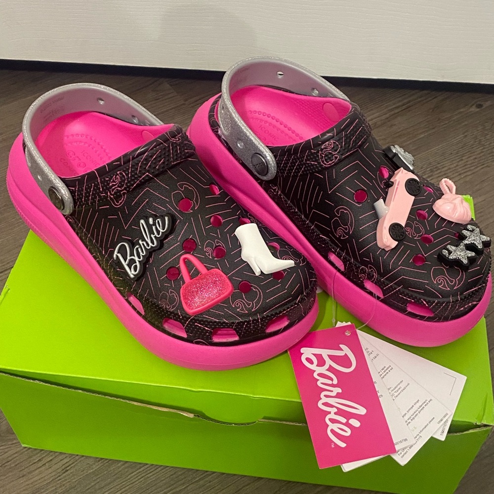 NIB Barbie x Crocs Crush Clogs